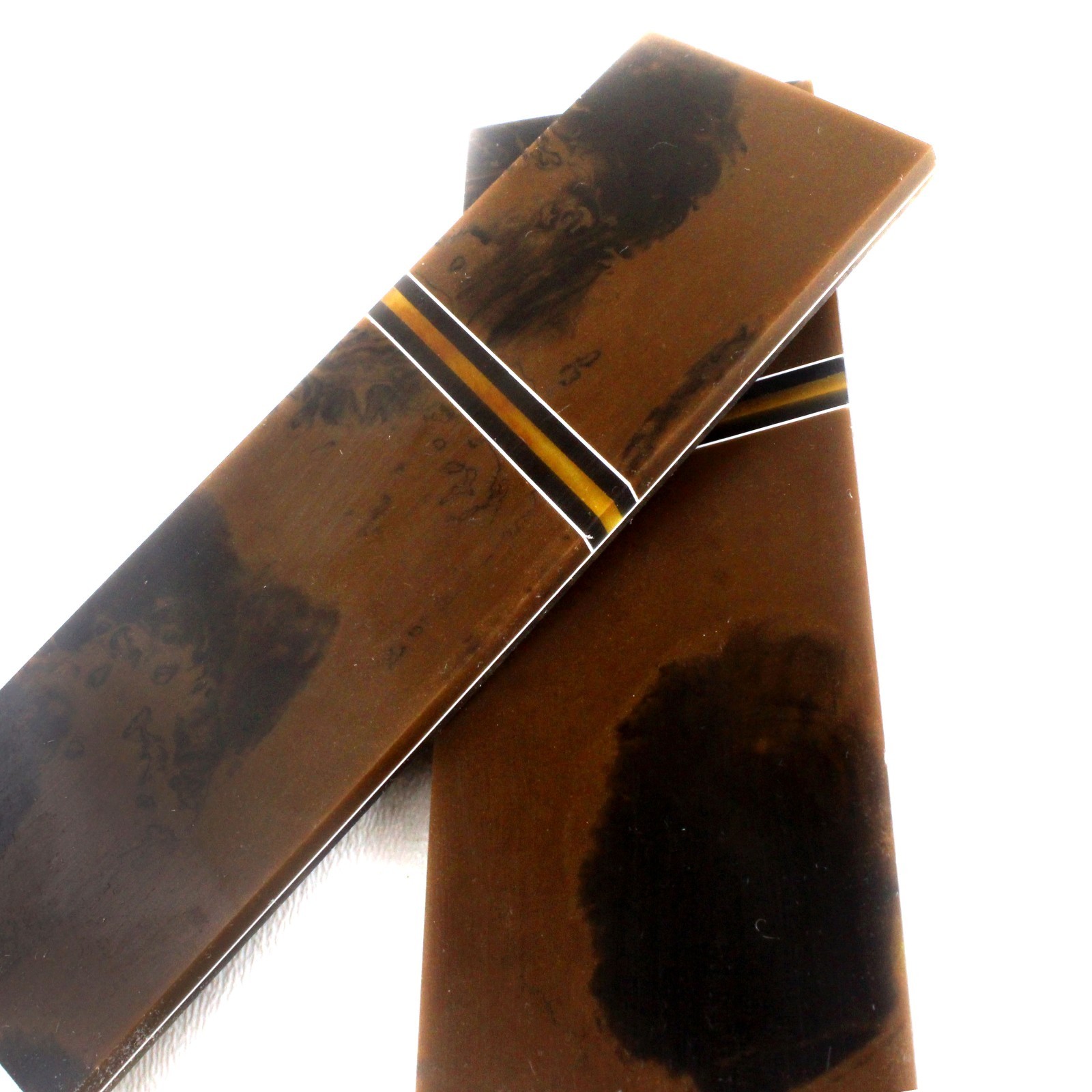 Resin Art Segmented Knife Making Material Scales 5 3/8 x 1 3/4 x 3/16 in
