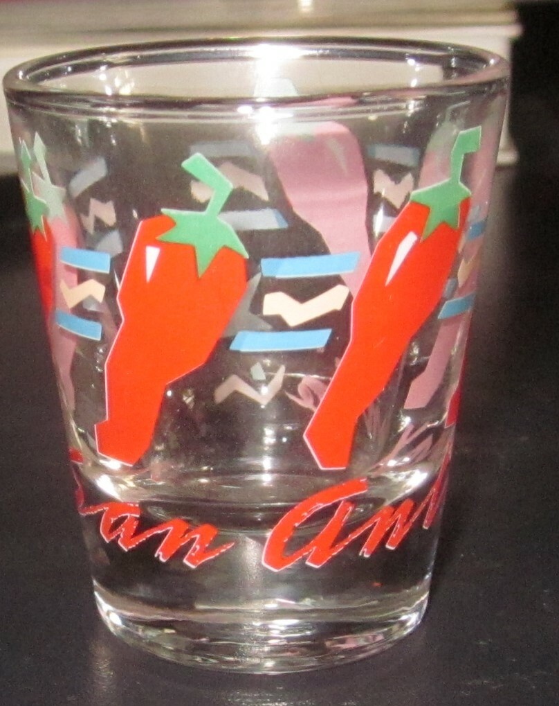 SAN ANTONIO/PEPPERS SHOT GLASS FREE SHIPPING