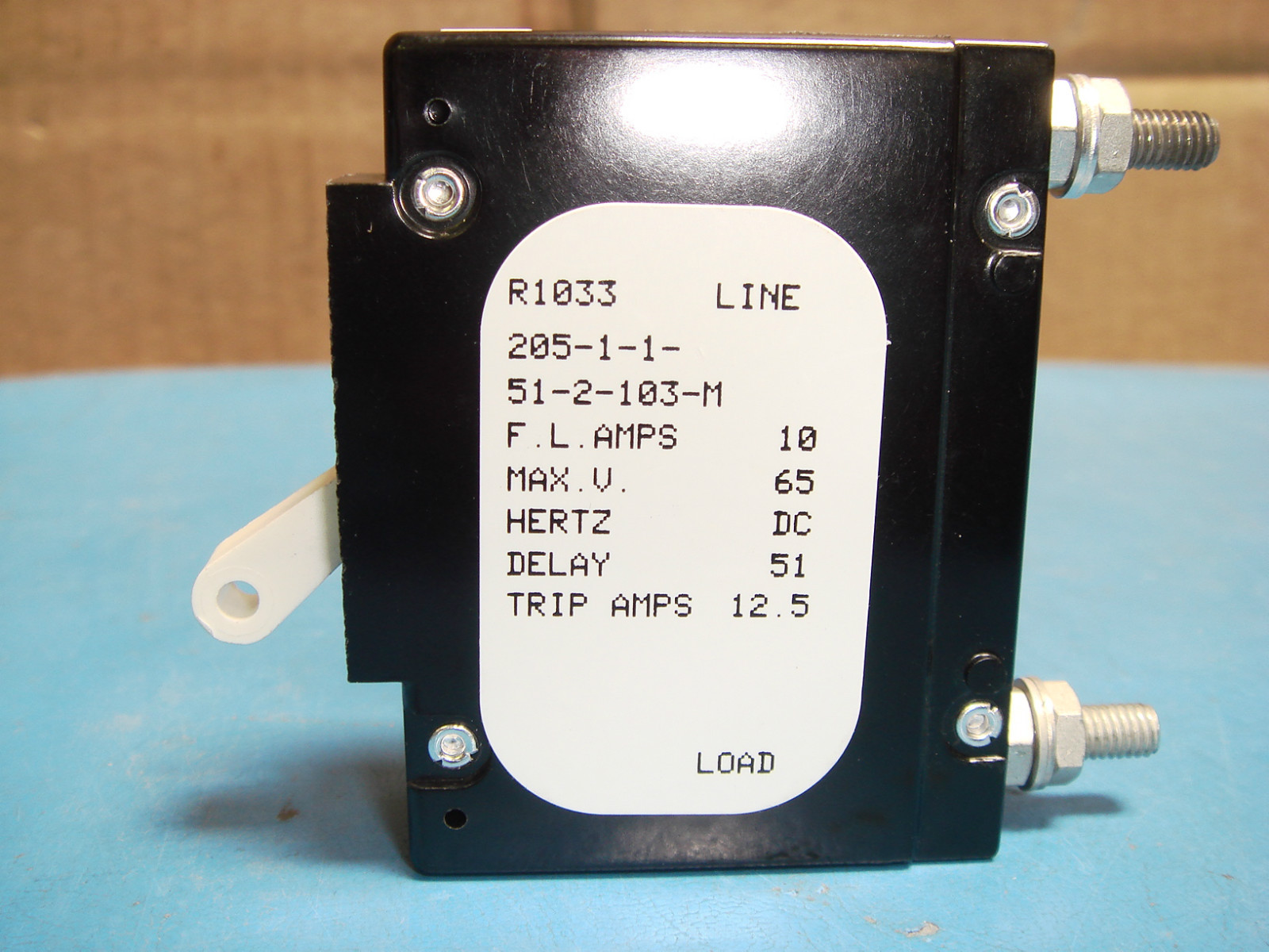 Airpax 205-1-1-51-2-103-M Circuit Breaker Magnetic Circuit Protectors 1Pole 10A