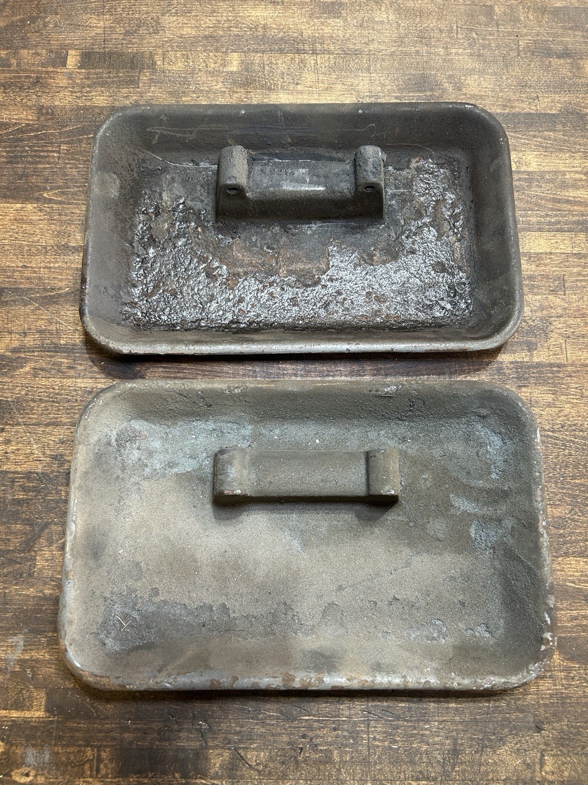 Two (2) Cast Iron Water Trays for Baldor Tool Grinders