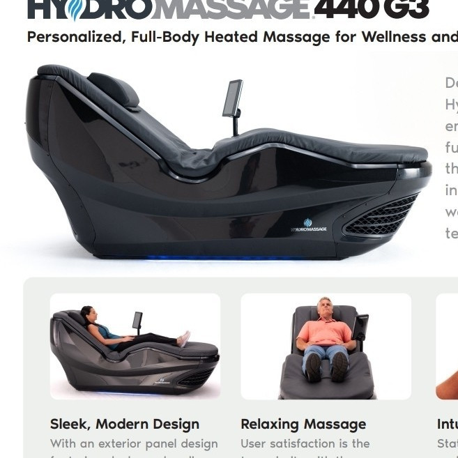 HydroMassage 440 G3 Heated Full-Body Massage Table Touchscreen Black