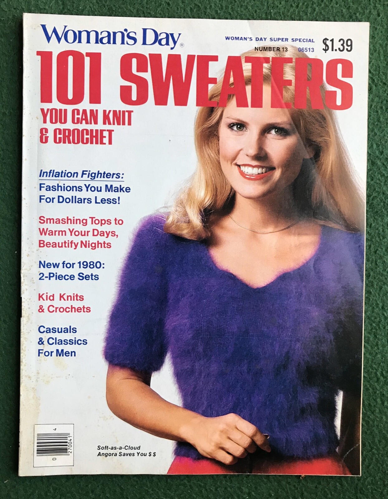 Woman's Day 101 Sweaters You Can Knit & Crochet #13 1975 vintage style fashion