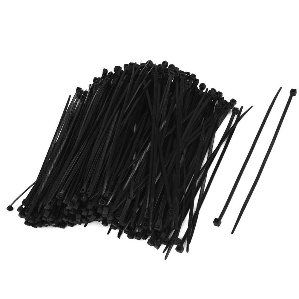 4x150MM Self Locking Nylon Cable Ties, 6” Standard Zip 6 Inch(500pcs), Black