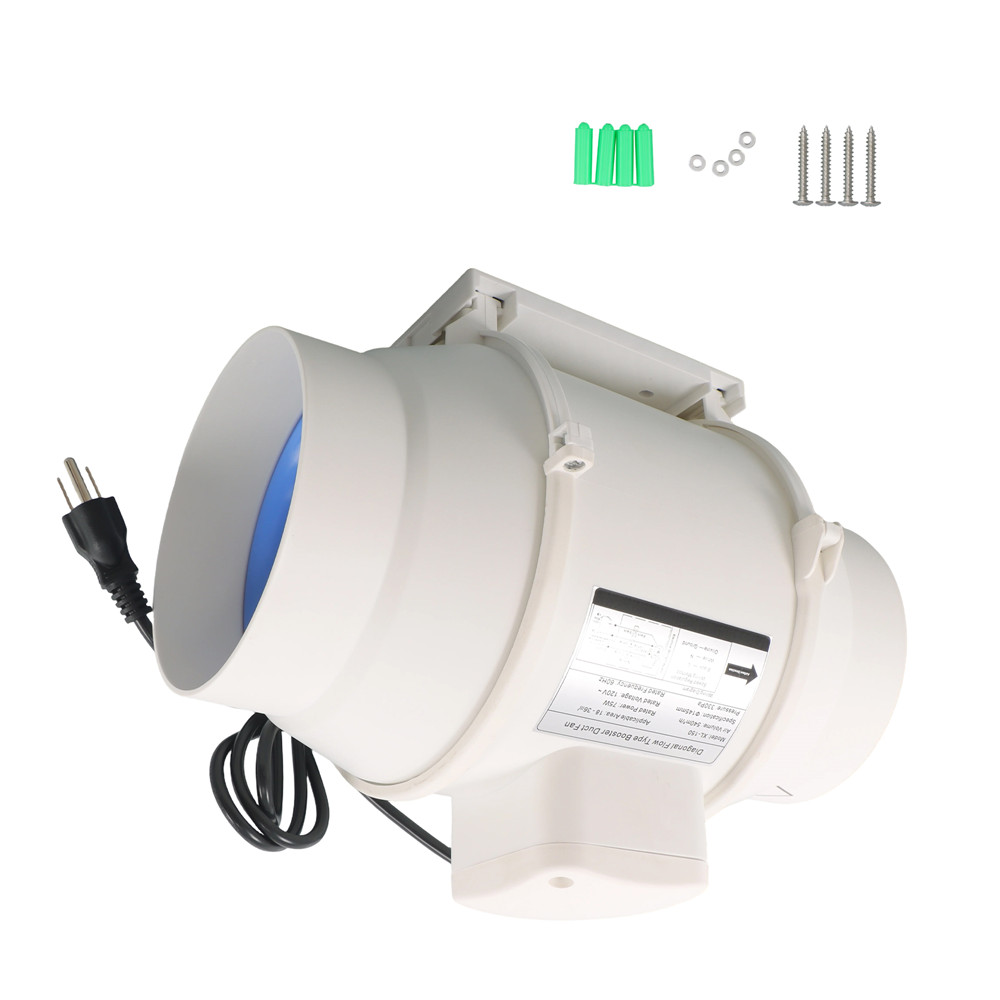 6Inch 400CFM Inline Duct Fan Ventilation Exhaust Fan for Kitchen Hydroponics