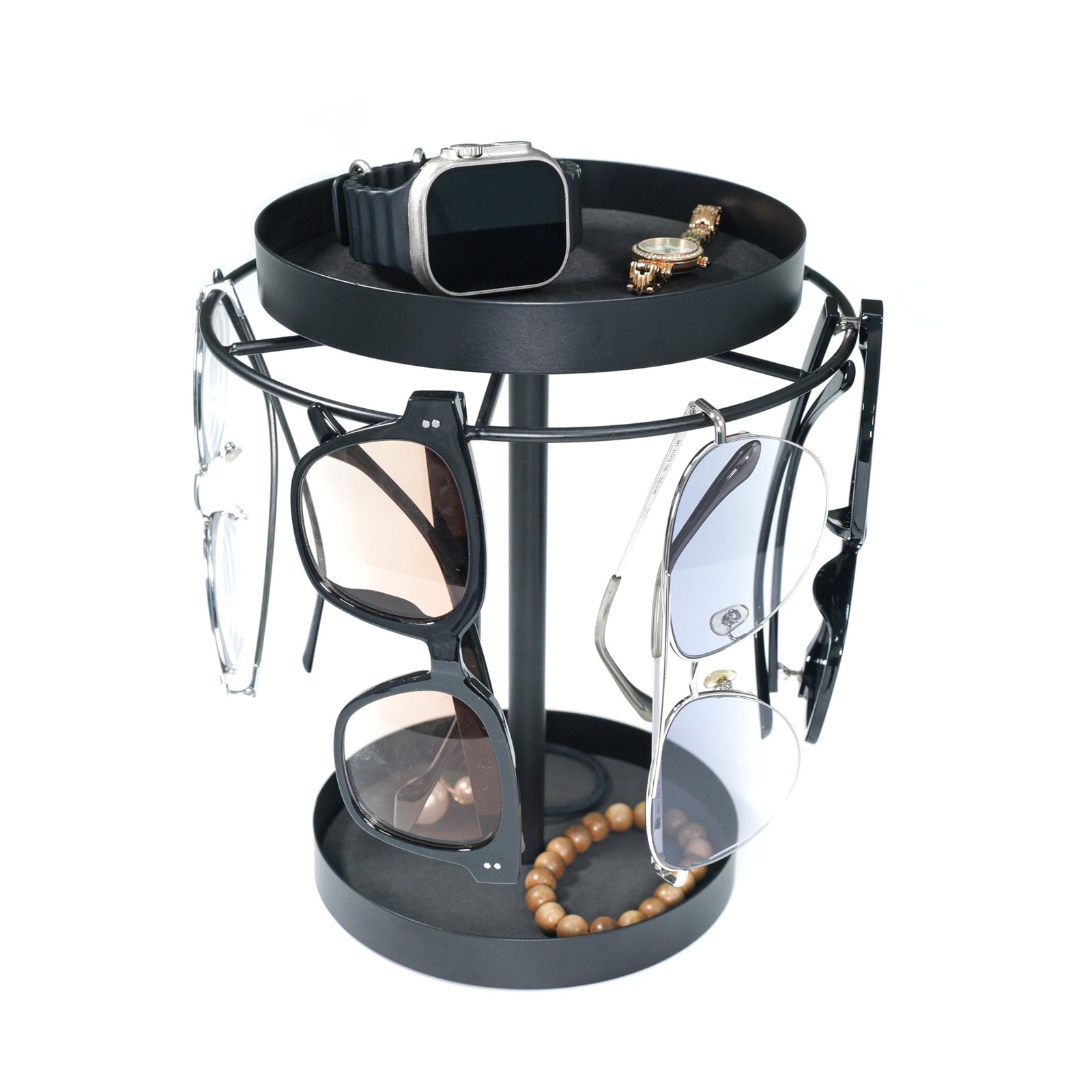 REDANT Metal Sunglasses Organizer, 360° Rotating Glasses Holder Stand with