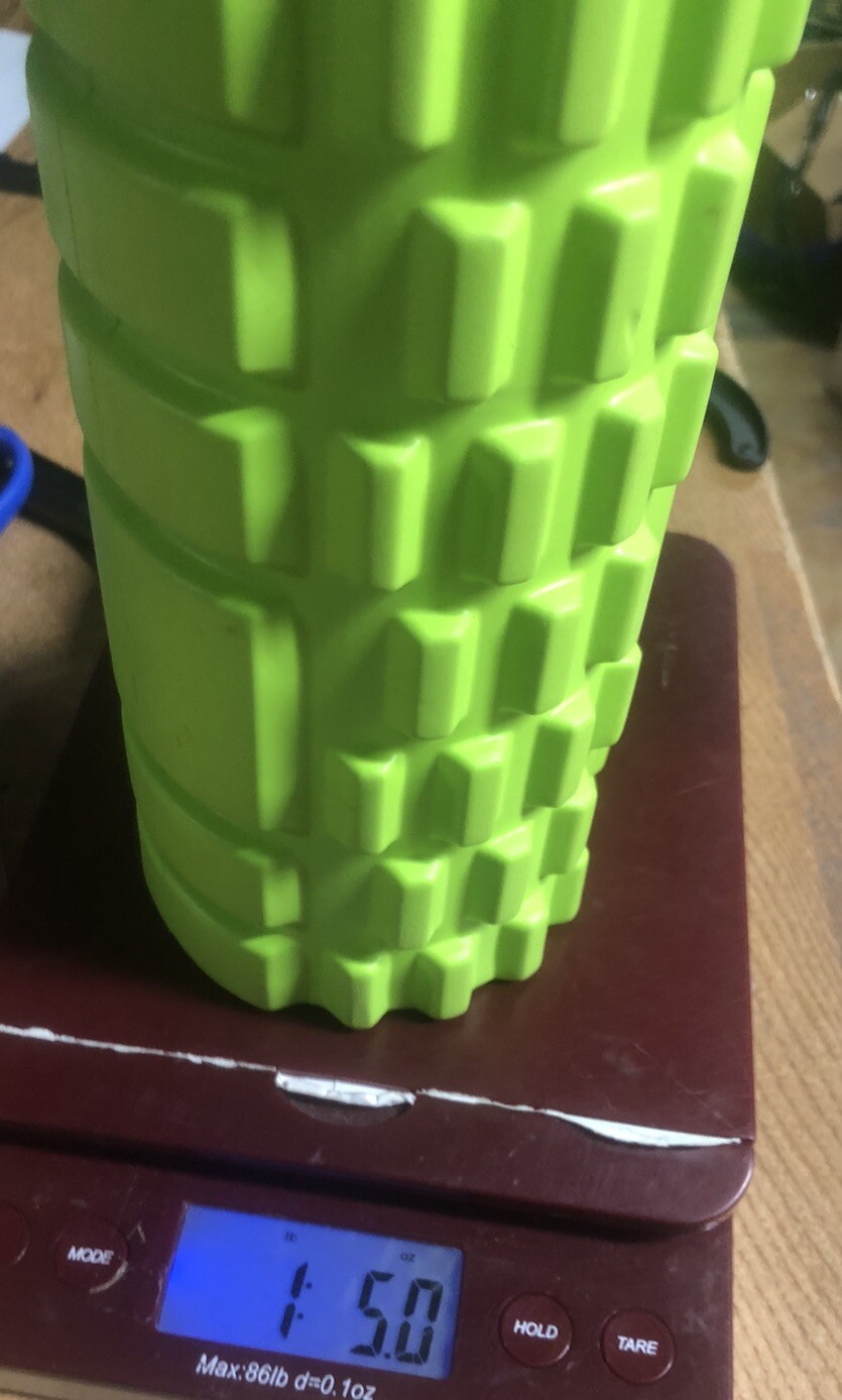 Textured Foam & PVC Deep Tissue Muscle Massage Roller Lime Green 12” Compact