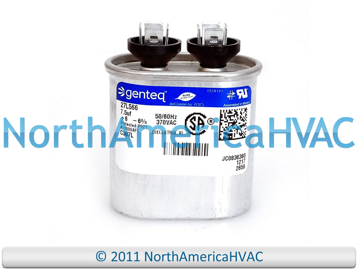 Capcom 7.5 uf MFD 370 Volt Fits Carrier Bryant Payne Capacitor HC91CA007
