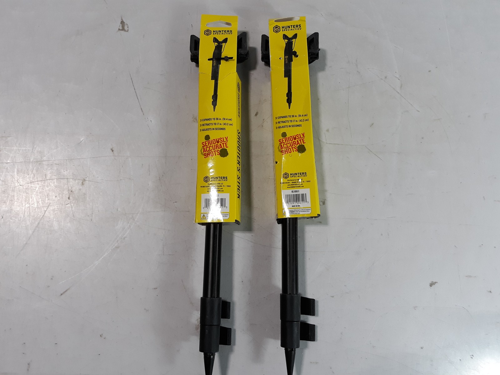 Hunters Specialties Shooter's Stick Telescopic Gun Rest 17"-36" - Lot of 2