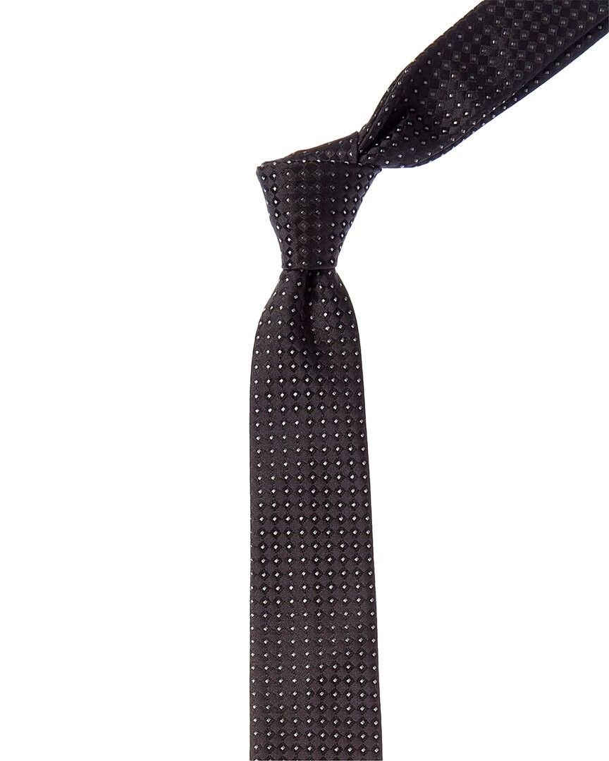 Givenchy Small Square Jacquard Silk Tie Men's Black