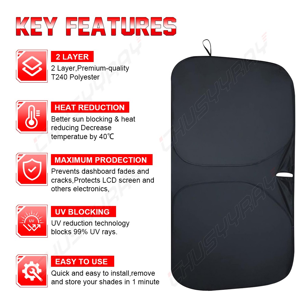 FOR Toyota Highlander Windshield Sun Shade Front Window Cover Visor UV Protector