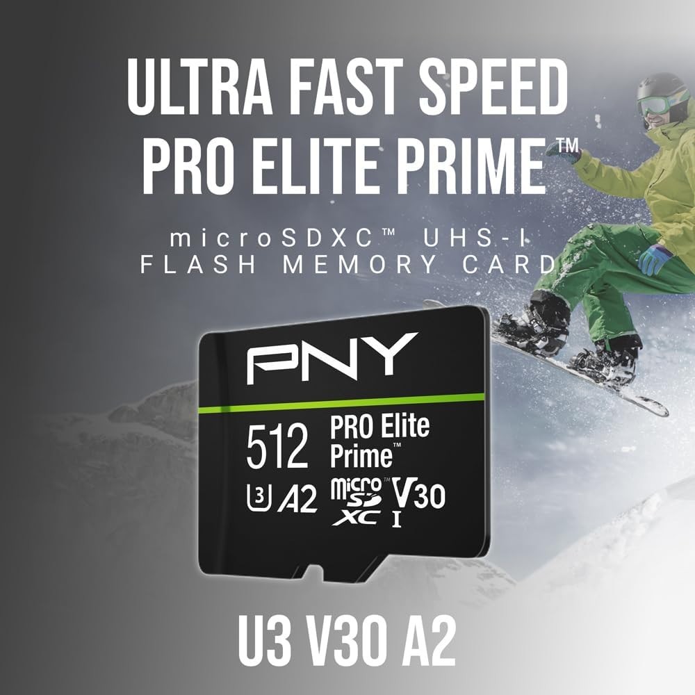 PRO Elite Prime 512GB microSDXC - 200MB/s Read, 150MB/s Write, Durable