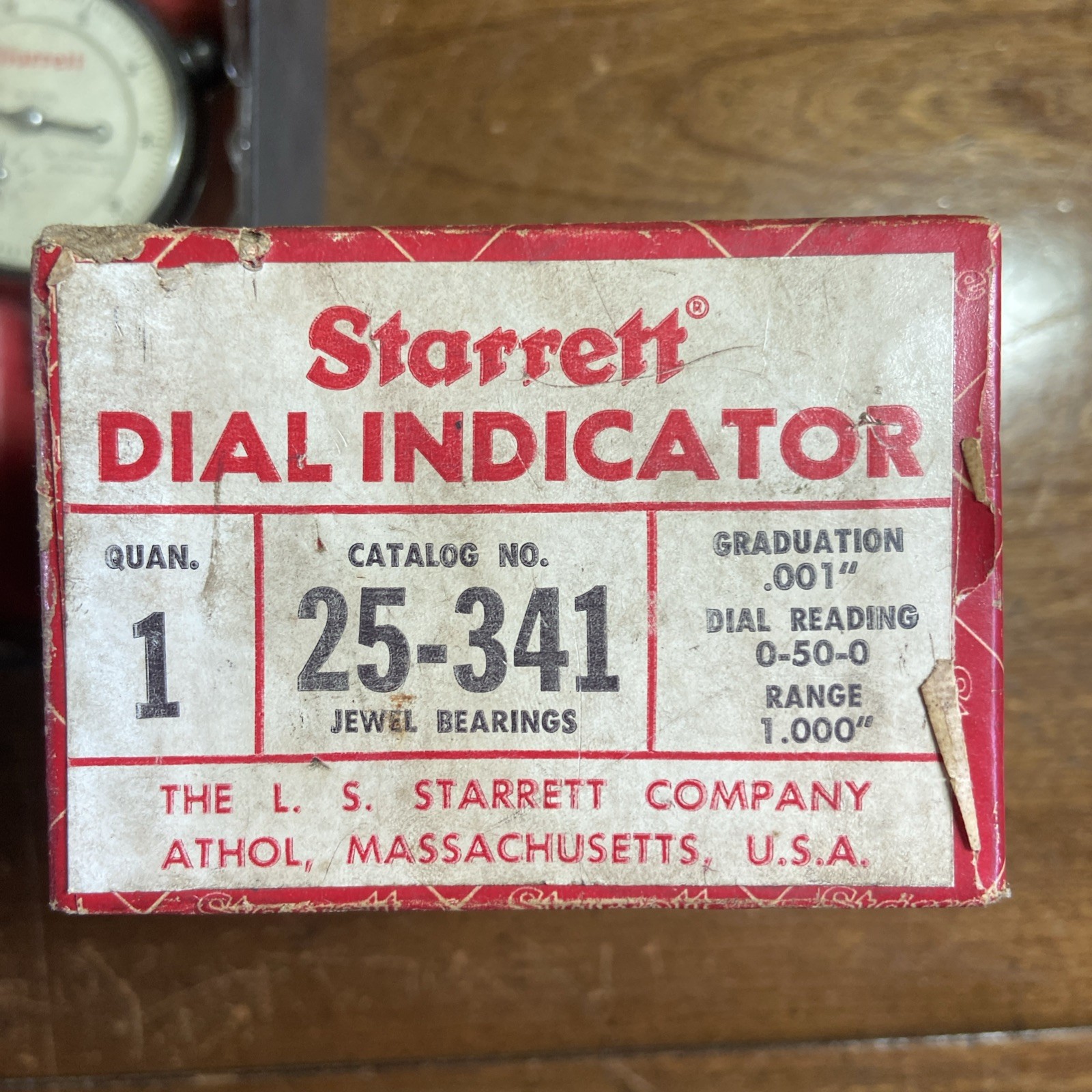 Starrett Vintage Dial Indicator Grad .001” Range 1.000”