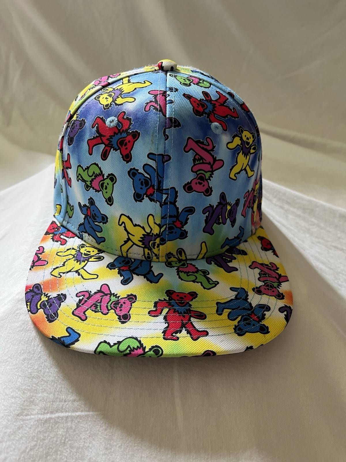 Grateful Dead Baseball Hat, Cap Snap Back One Size Dancing Bears Tie-Dye ￼NWOT