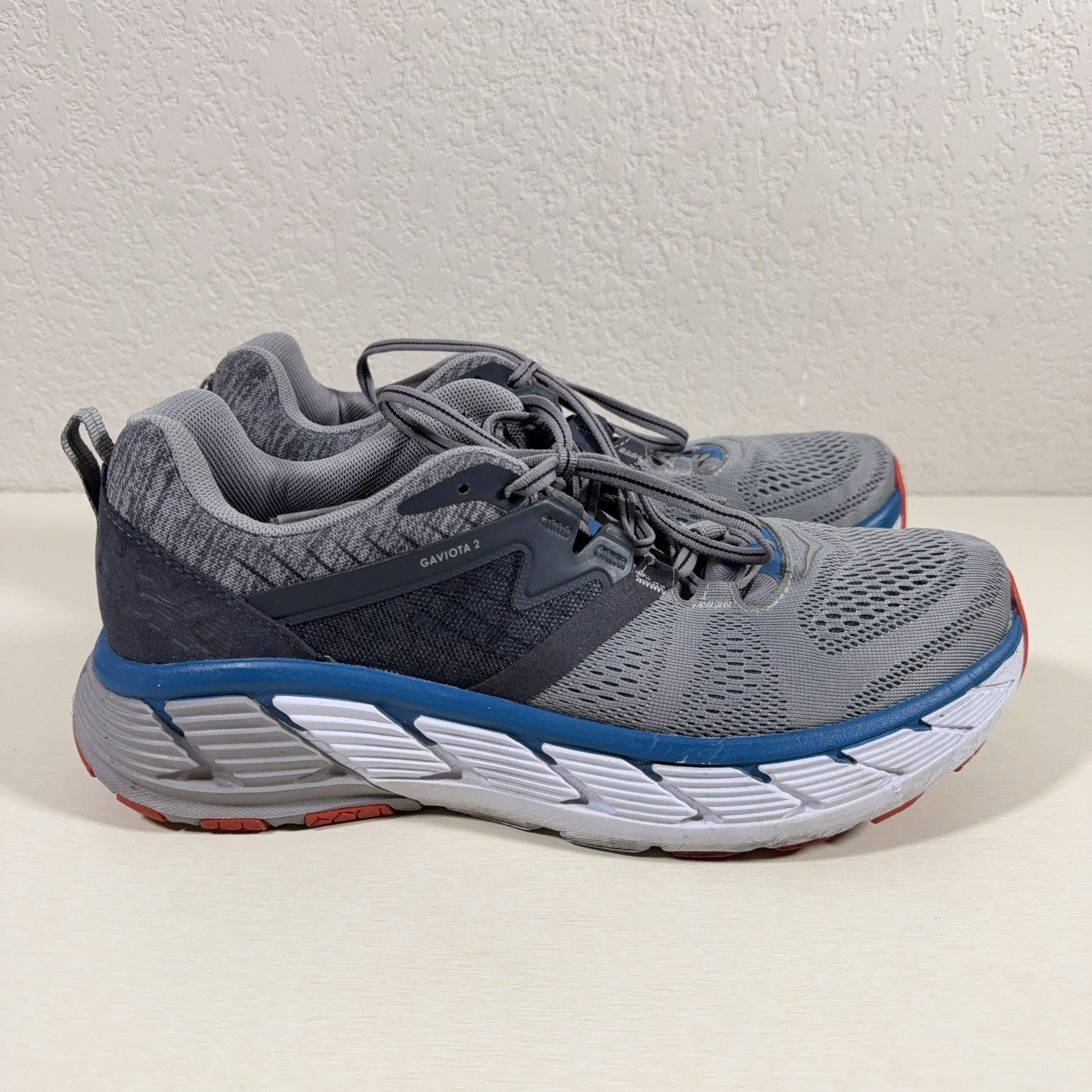 Hoka One One Gaviota 2 Men's Size US 11.5 EU 46 Shoes Grey Blue Red