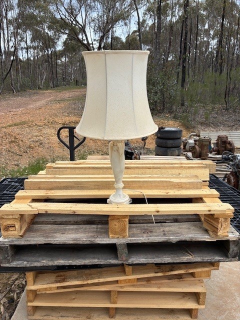 Vintage Marble Base Bedside Lamp