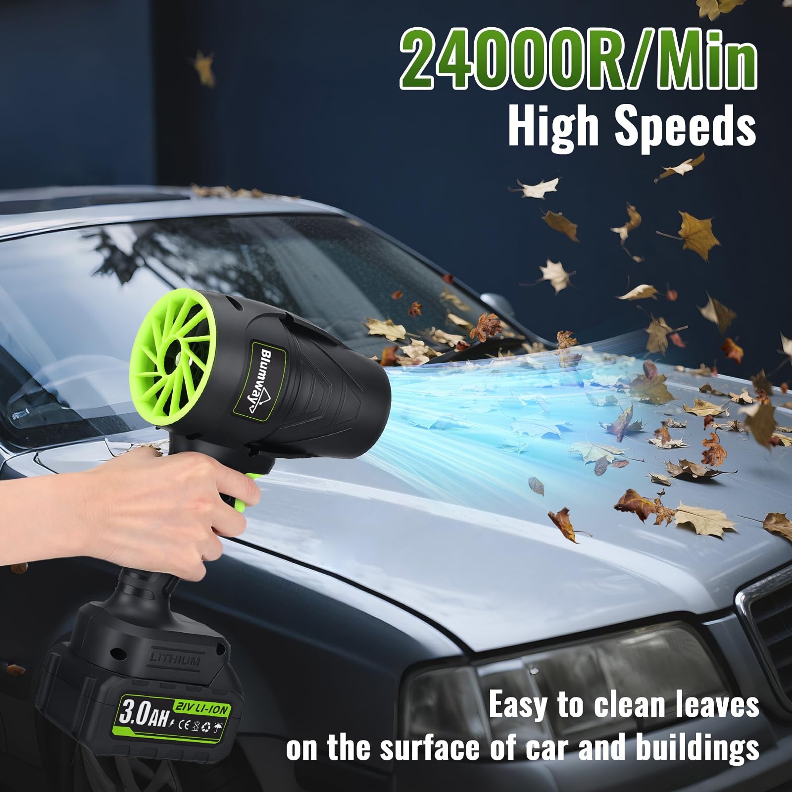 Leaf Blower Cordless with Battery, Handheld Leaf Blower, Cordless Leaf Blower...