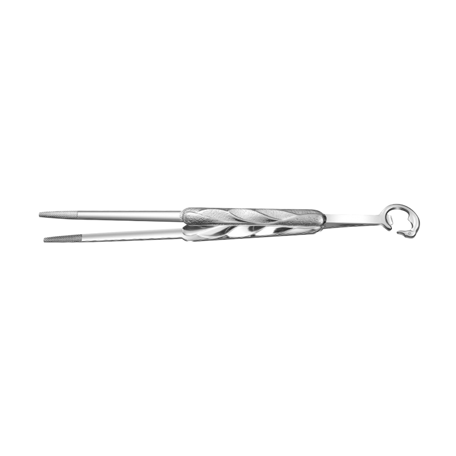 304 Stainless Steel Multi-Function Grill Tong, 12.5" Long-Handled Kitchen Tong