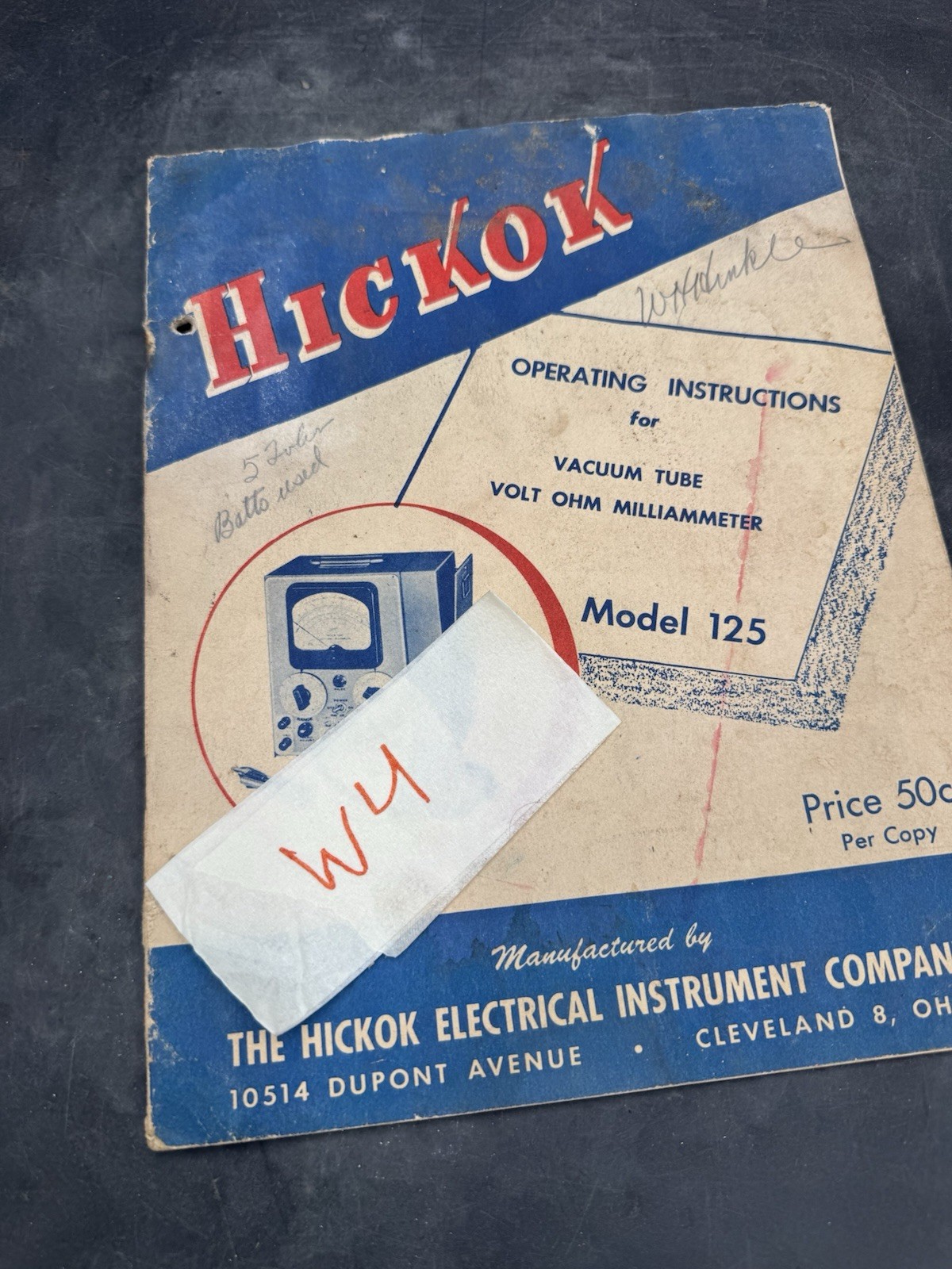 Hickok Model 125 Operating Instructions