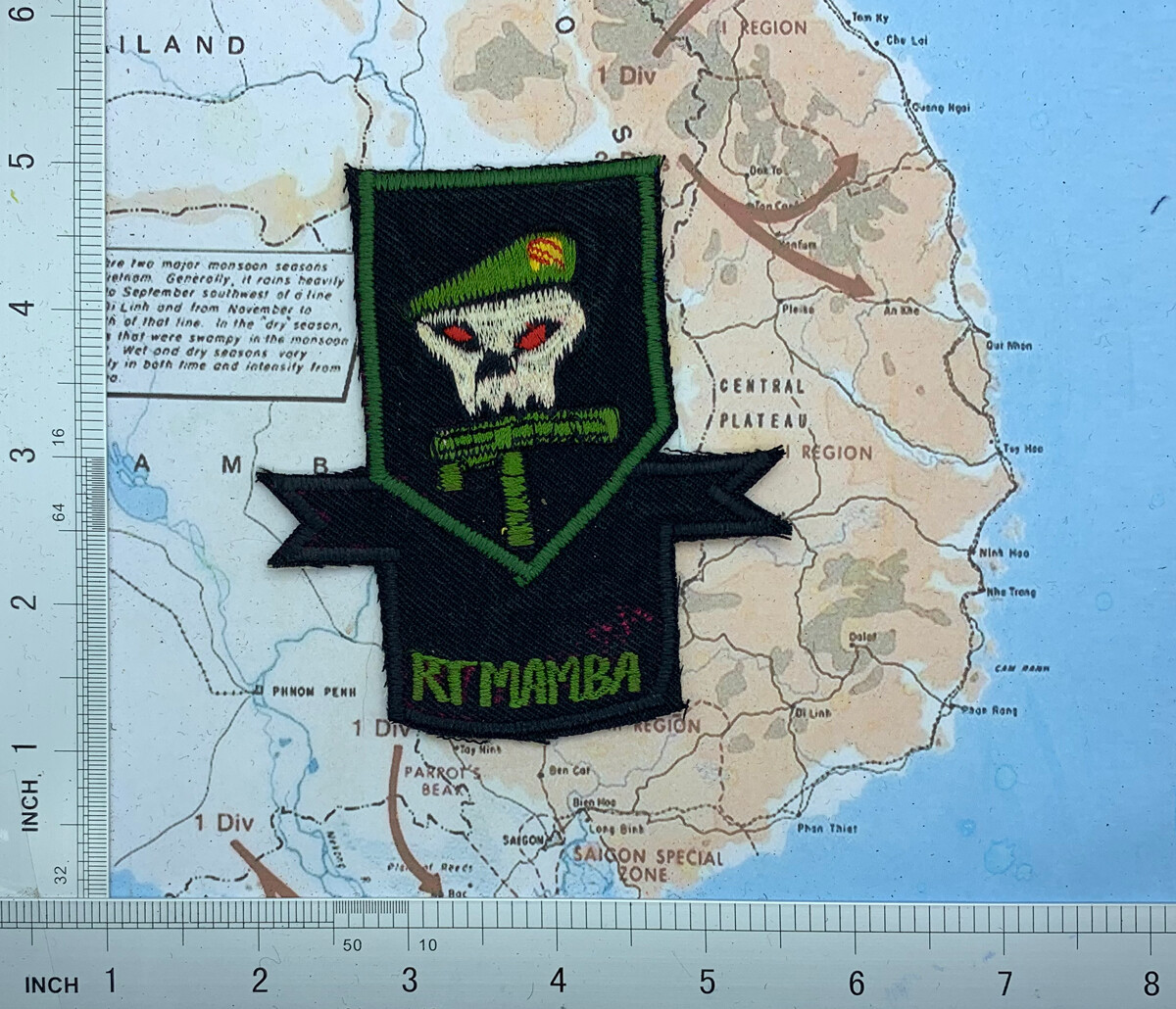 Patch , US 5th Special Forces Group MACV-SOG RT MAMBA PATCH , s6