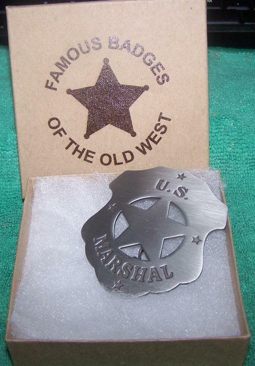 Matt Dillon REPLICA US Marshal Gunsmoke badge - Boxed