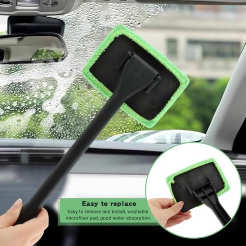 Windshield Cleaner Tool, Car Window Cleaner with Extendable Handle,5 Reusable