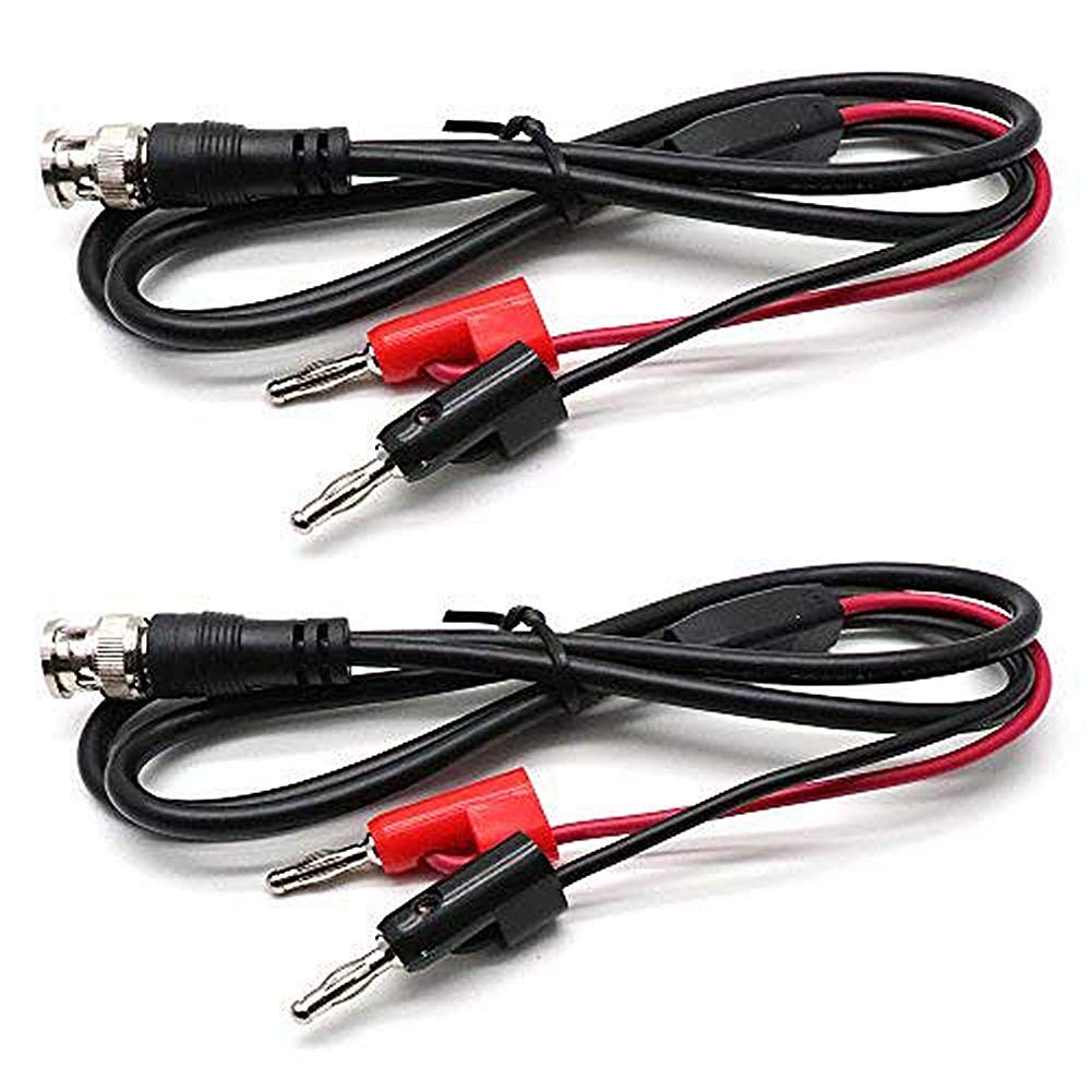 Dahszhi 3.3Ft Bnc Male To Dual Banana Plug Test Lead Coaxial Cable For