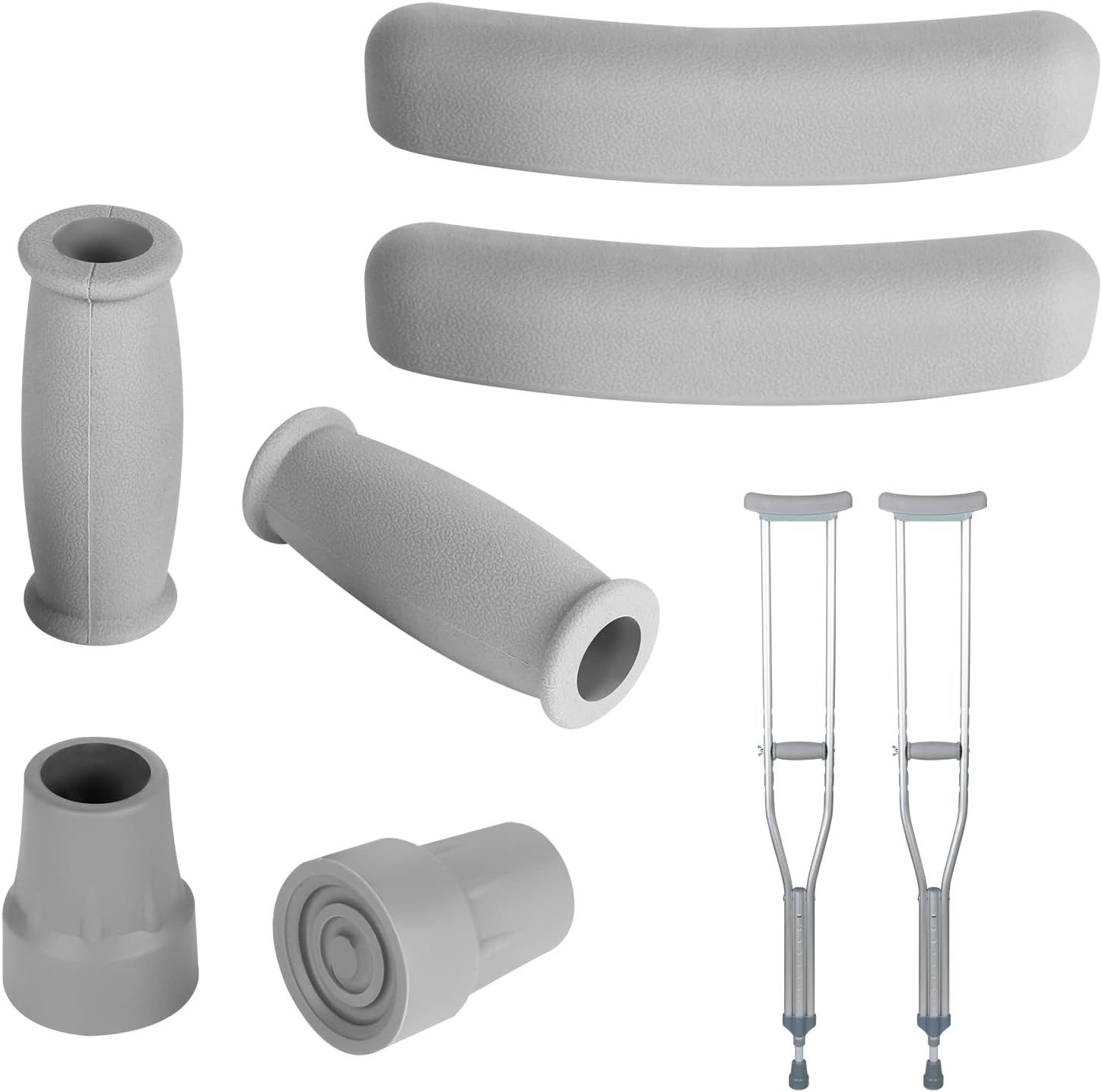 Replacement Crutch Pads and Hand Grips and Crutch Tips for Armpits Handle Cover