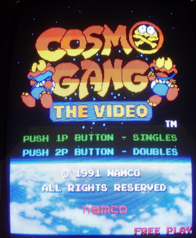 COSMO GANG THE VIDEO - NAMCO System 2 Arcade Game Tested Working PCB Board JP