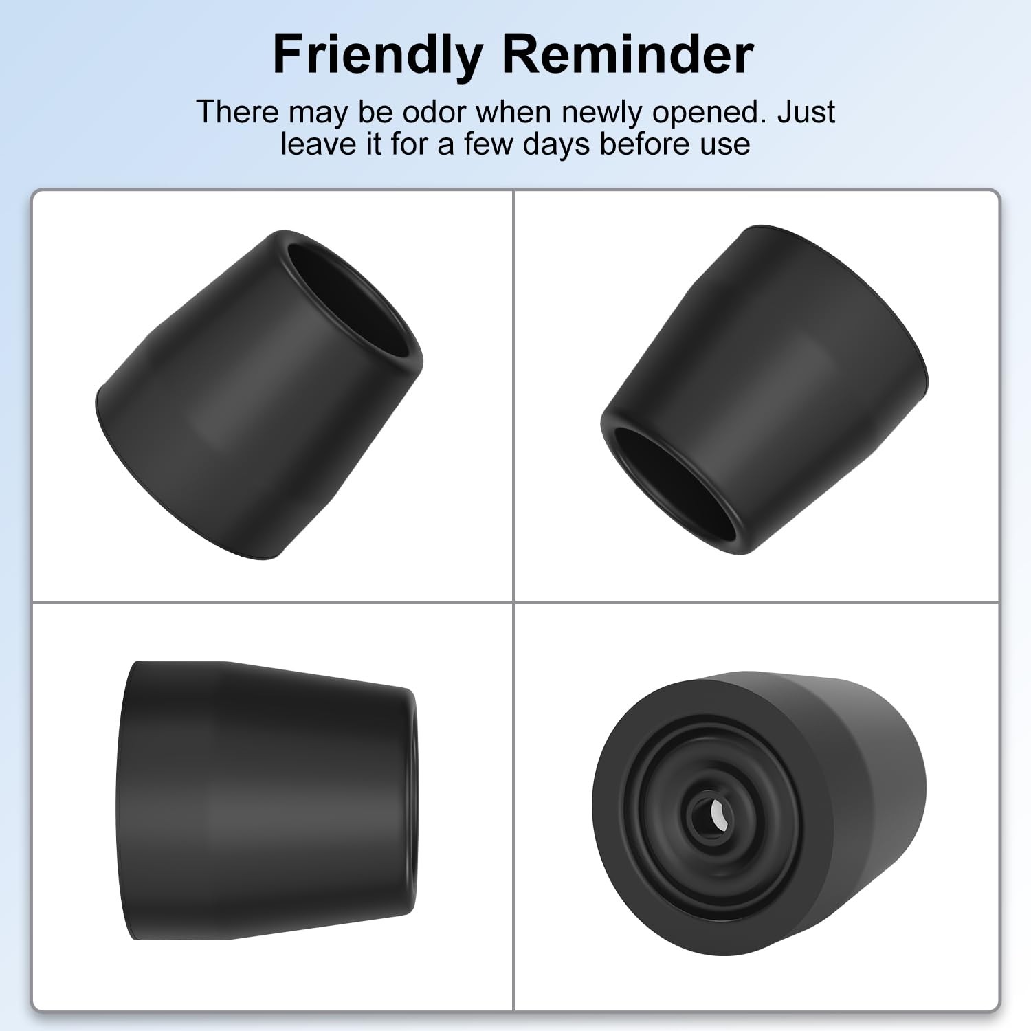 Walker Tips (8-Pack), 1 Inch Feet Caps for Walker, Heavy Duty Rubber Tips for...