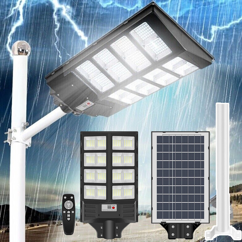 Commercial 4000W 864 LED Solar Street Light Outdoor IP67 Motion Sensor Road Lamp