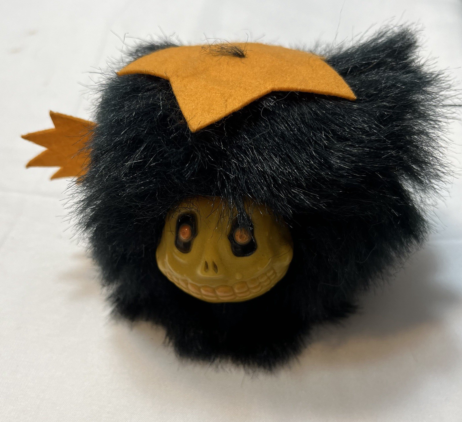 Vintage 80s Madballs KO Skull Face Plush Jiggle Toy Squeak