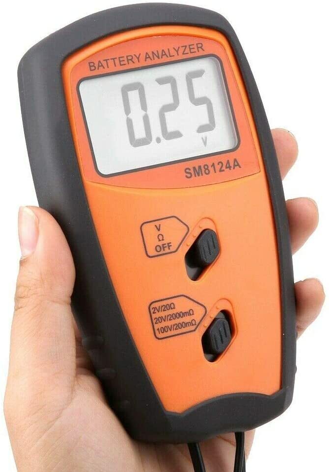 Battery Resistance Voltmeter Internal Impedance Meter LCD Rechargeable SM8124A
