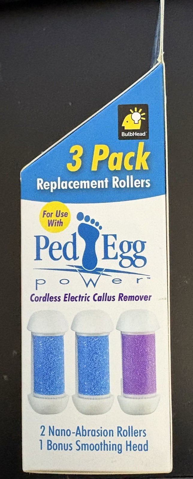 NEW Ped Egg Power Genuine Refill Replacement Rollers 3 Pack FREE SHIPPING