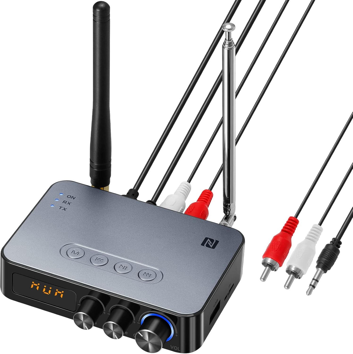 3-in-1 Bluetooth 5.1 Transmitter Receiver Long Range Adapter for TV Home Stereo