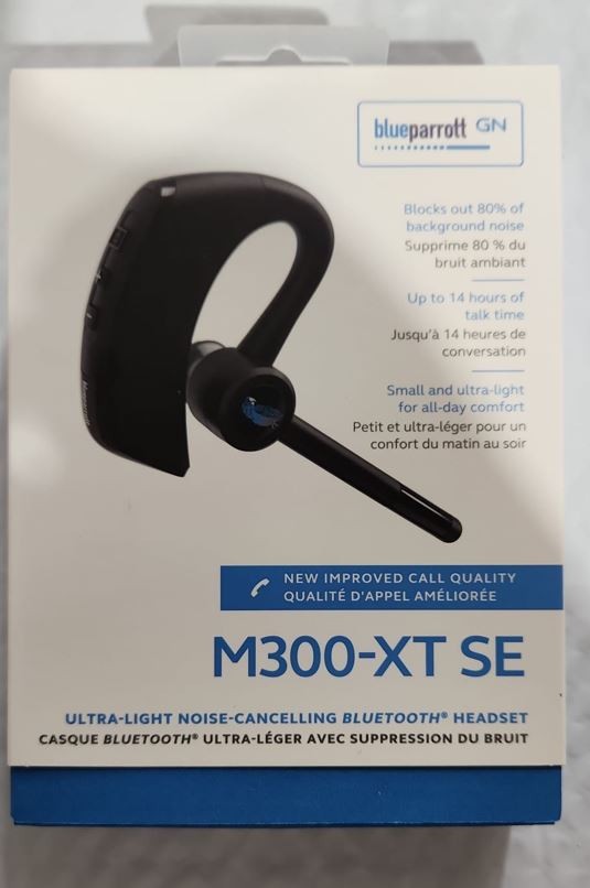 BlueParrott M300-XT SE Mono Bluetooth Noise Canceling Wireless Headphones, Black