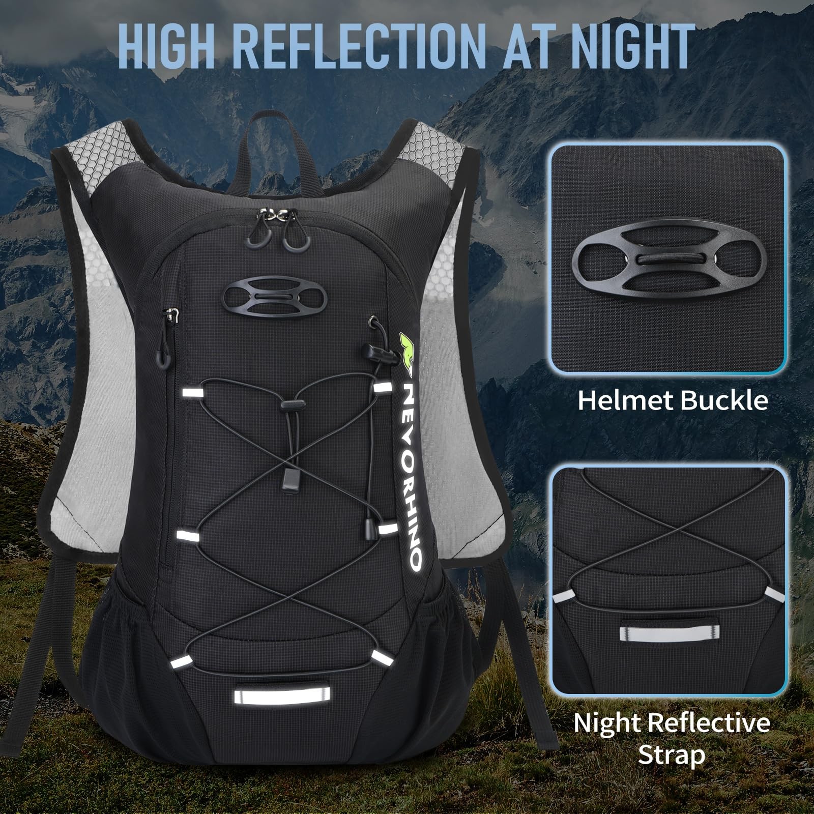 Lightweight Hydration Backpack, Running Backpack with 2L Water Bladder,