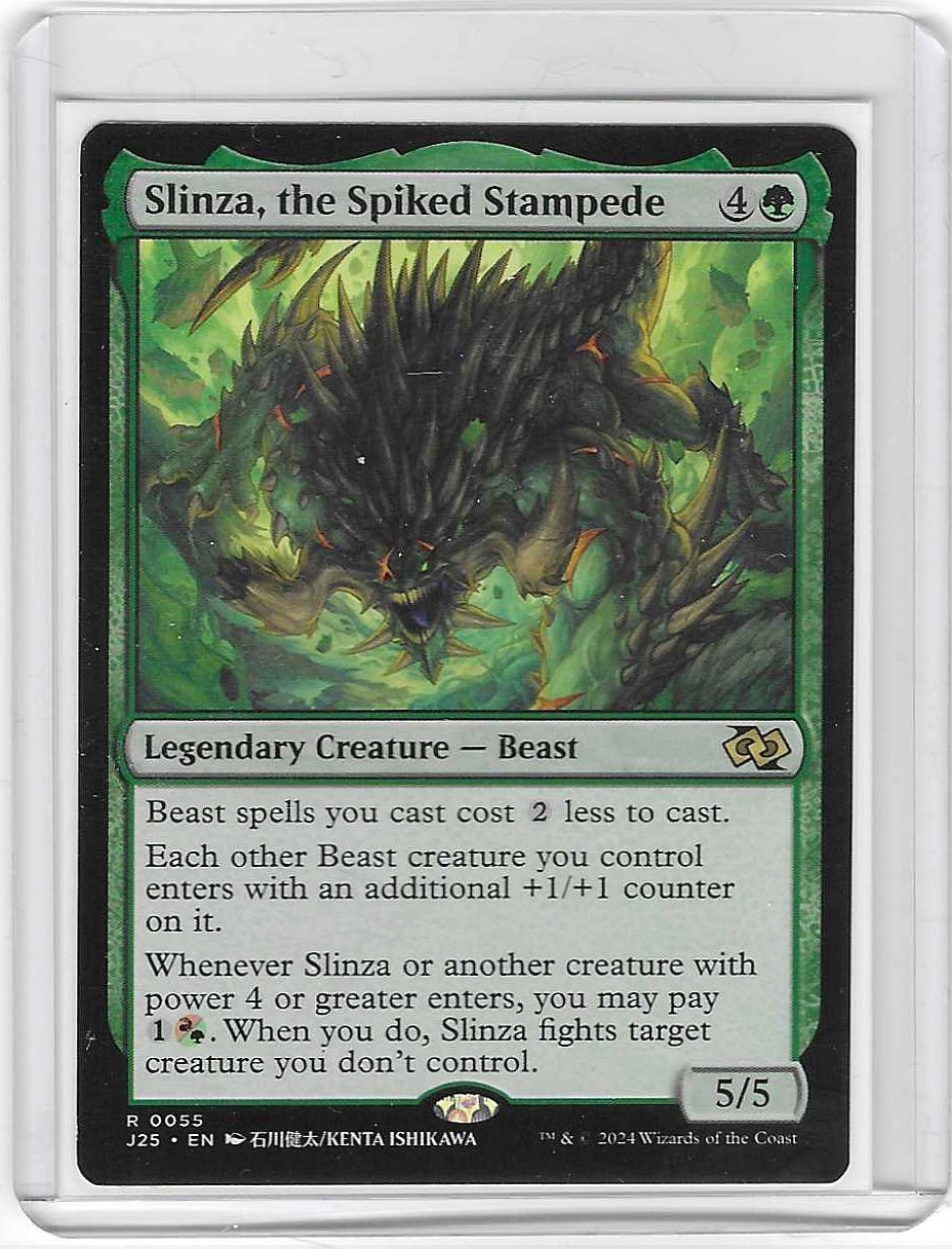 Slinza, the Spiked Stampede #55 R  -NM - Magic the Gathering  -Regular - MTG