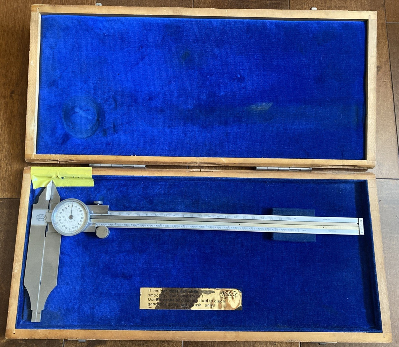 Vintage Helios 11” 27mm Machinist Dial Caliper .001" with 4-inch Jaw Stainless