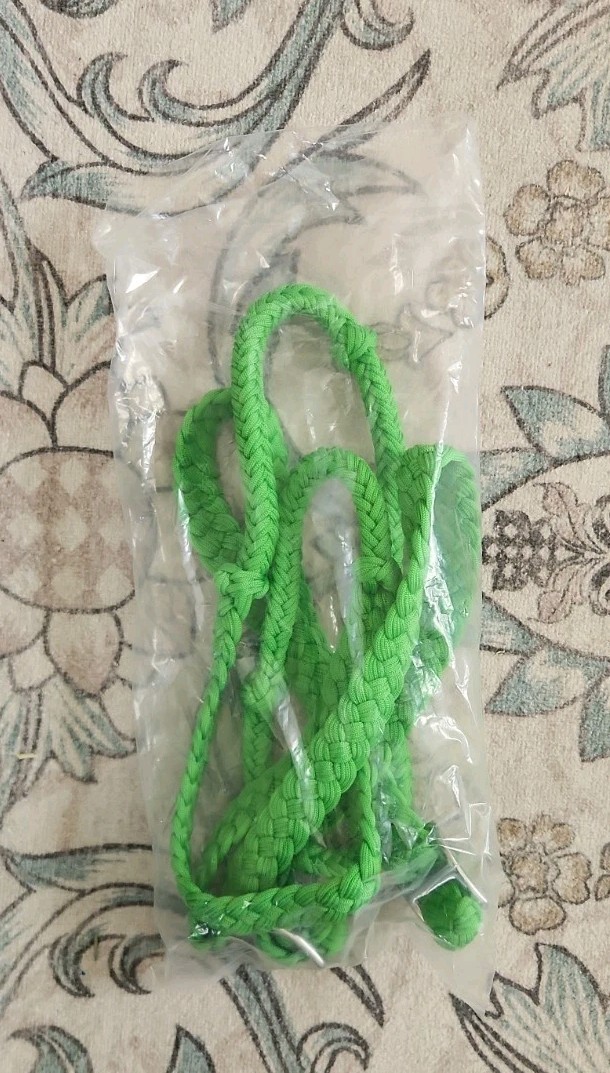 Green Braided Nylon Barrel Racing Reins 6' Length 1/2 Inch