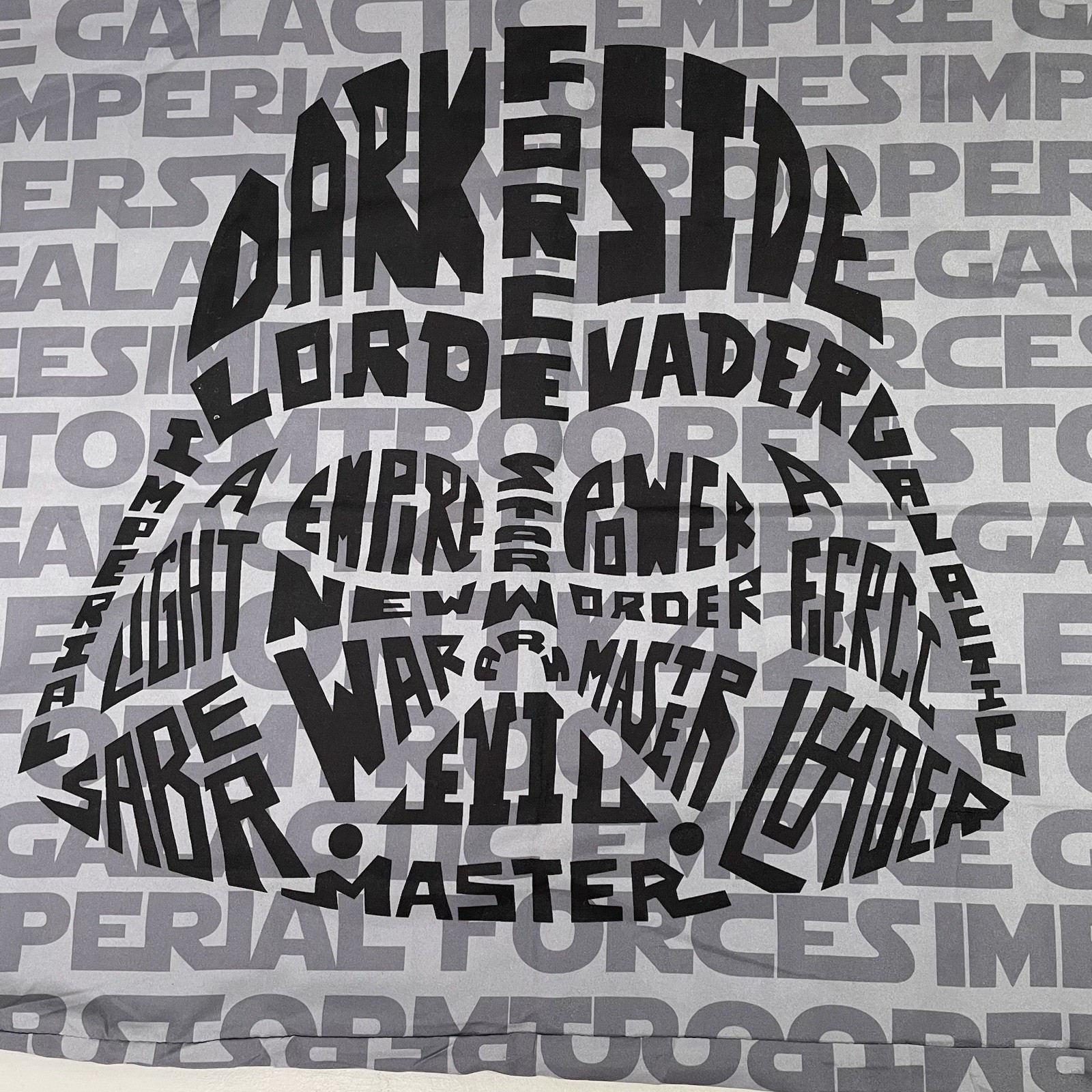 Star Wars Storm Trooper Darth Vader Reversible Pillowcase Black White Gray