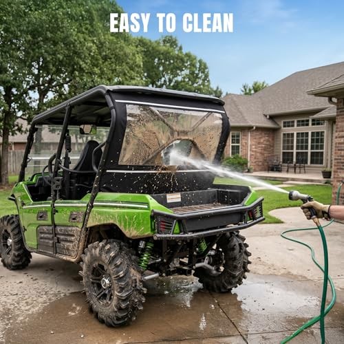 TERYX Soft Rear Windshield, Back Dust Panel UTV Rear Window Compatible with
