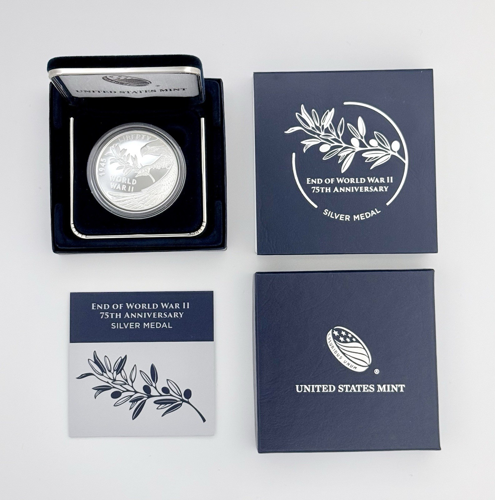 2020 US Mint “End of World War II 75th Anniversary” Silver Medal