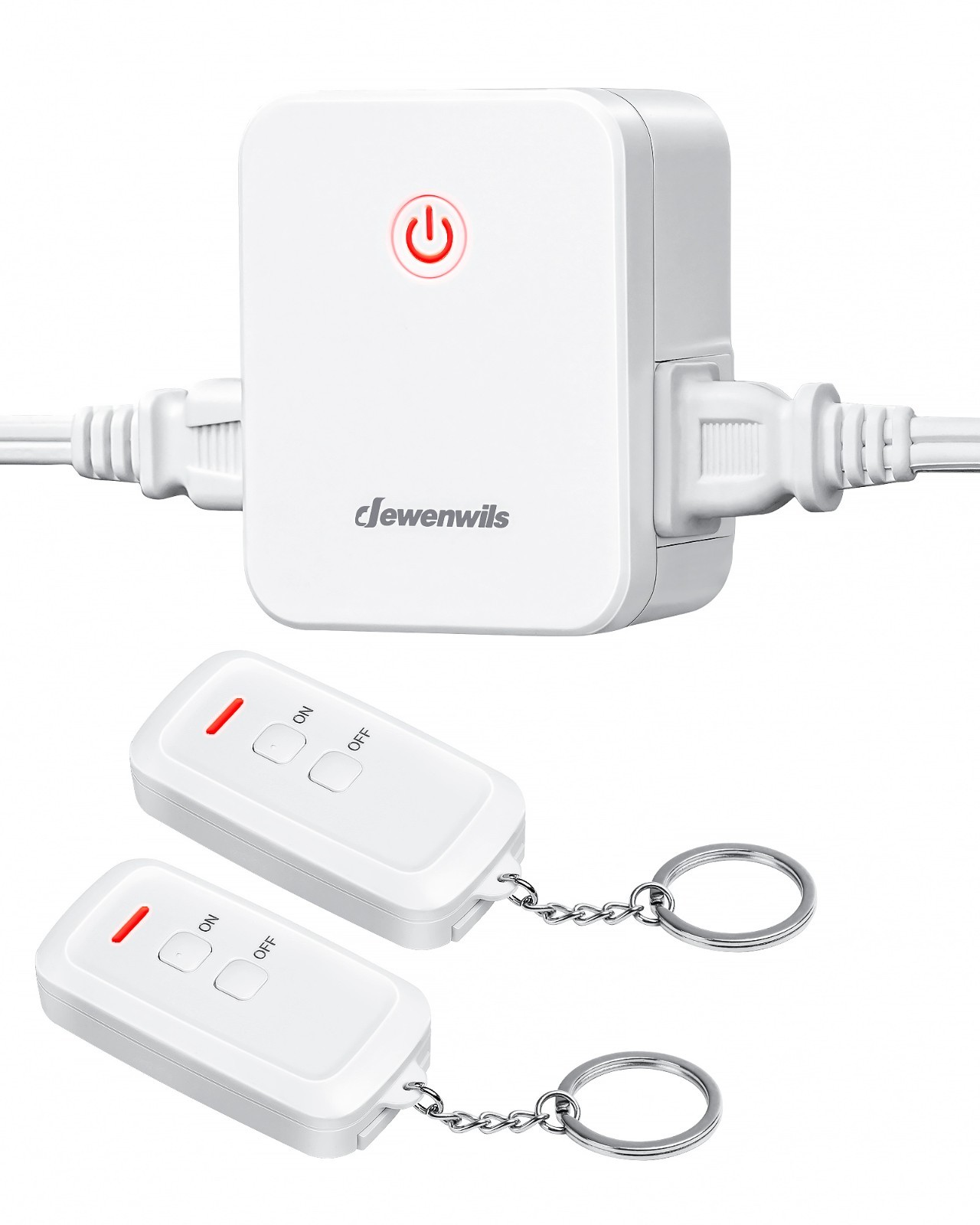 DEWENWILS 2 Side Outlets Remote Control Outlet with 2 Remotes, 100ft RF Range
