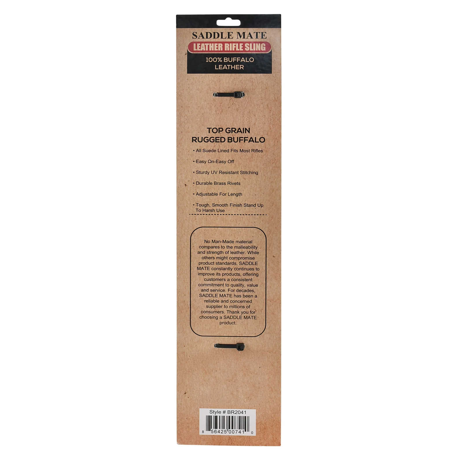 Saddle Mate Basket Weave Brown Leather Rifle Sling, Padded & Adjustable