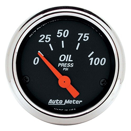 1426 Designer Black Oil Pressure Gauge,2.3125 in.