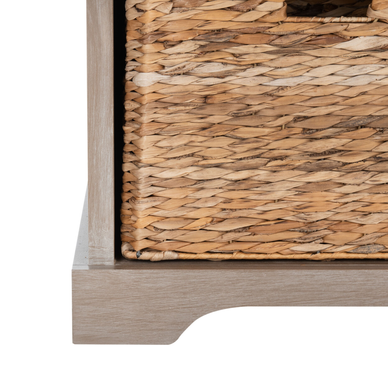 SAFAVIEH Freddy Wicker Storage Bench | White Washed |