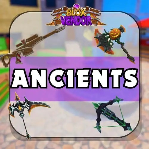 Murder Mystery 2 MM2 Ancient Bundle Godly Knifes and Guns