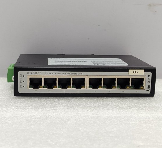 Lantech IES-0008T 8-Port 10/100TX Slim Type Industrial Switch Used Fast Shipping