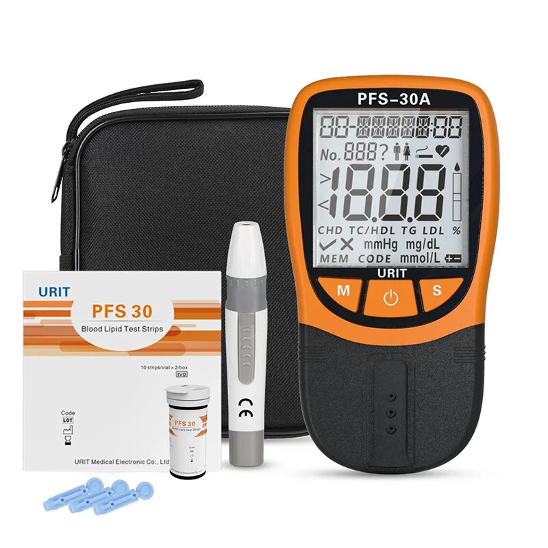 5 In1 Blood Lipid Meter Analyzer Cholesterol Triglycerid 10pcs Strips ls22