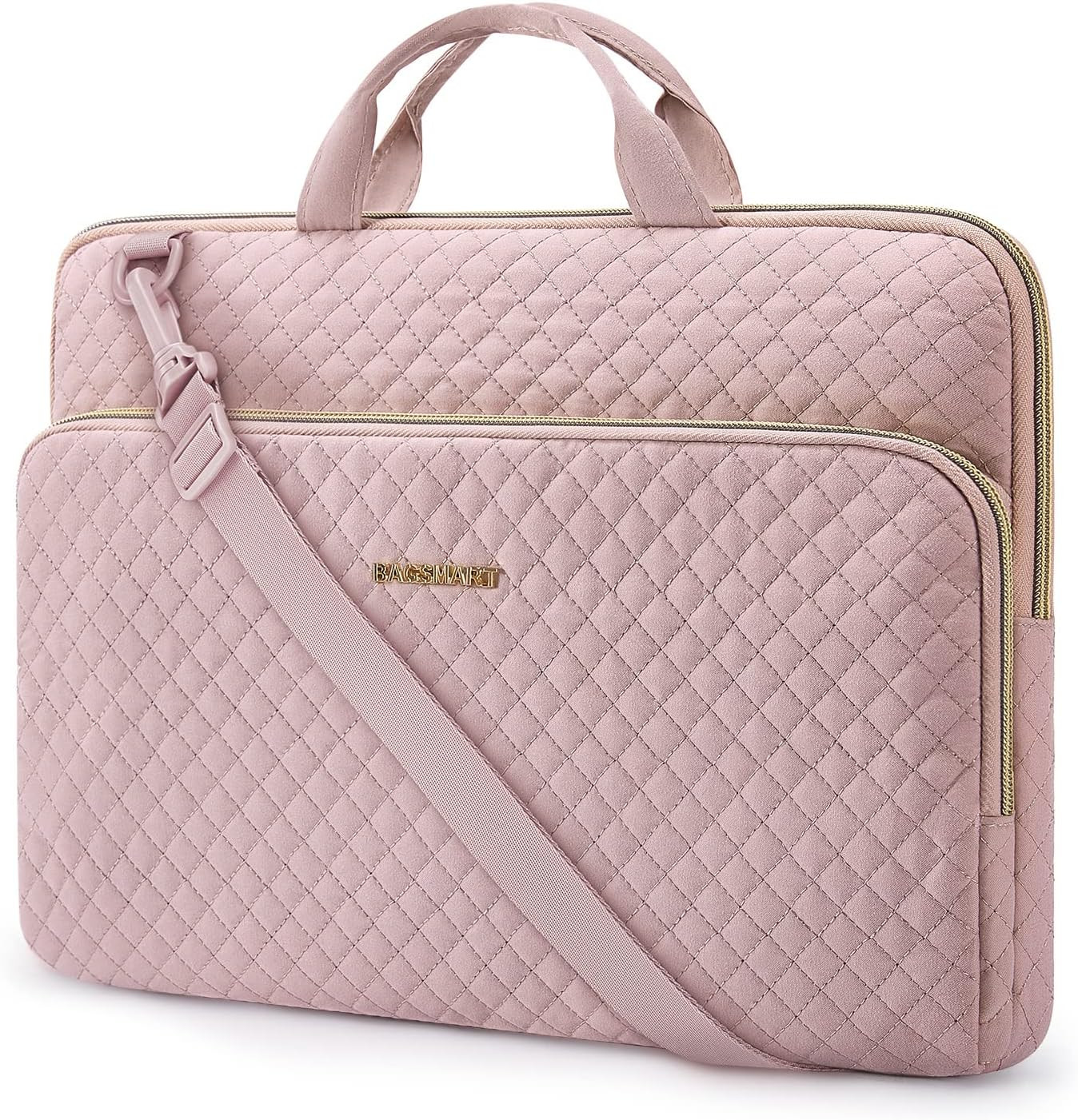 Funda Portatil 156 Pulgadas Ligera Bolsa Laptop Mujer Correa Bolsillo Mango Rosa
